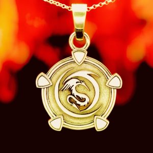 The Coil — 14k White & Gold Pendant