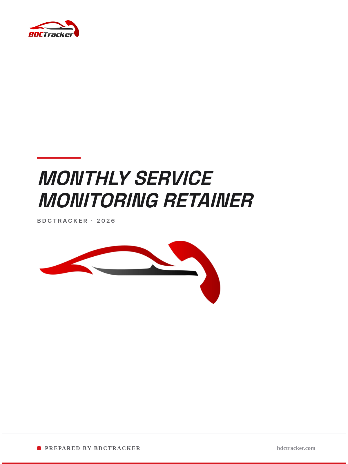 Monthly Service Monitoring Retainer — cover